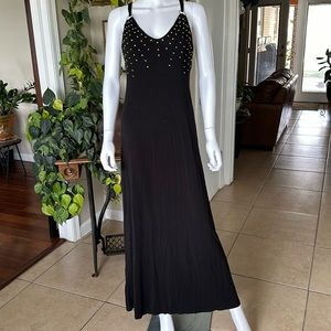 Andrea Behar Black Maxi Dress Size 6 Like New